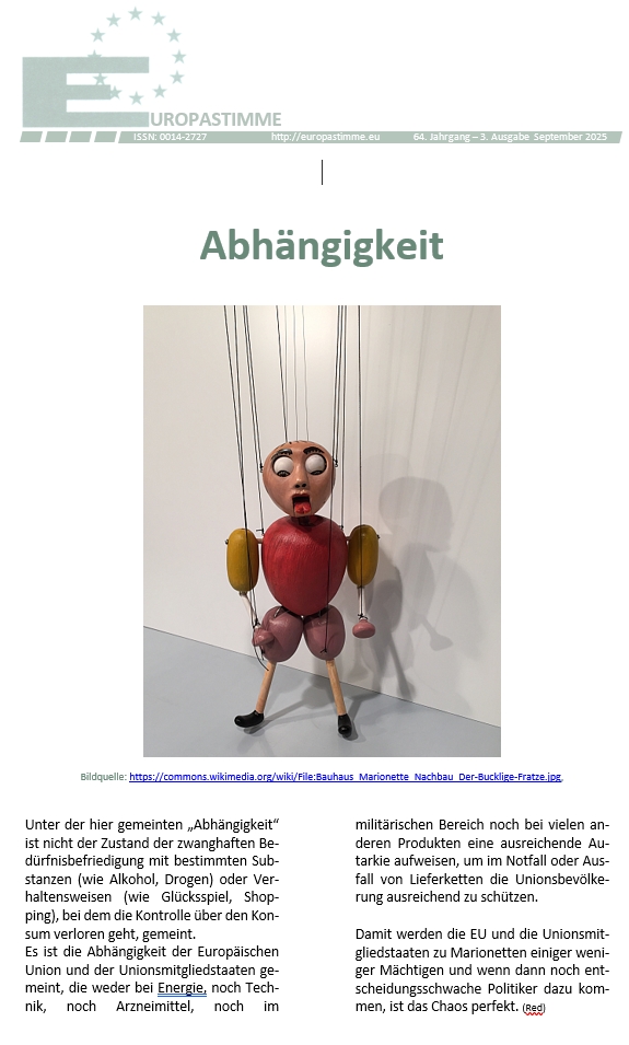 Aktuelle Ausgabe Europastimme - Minderheiten in Europa - Sorben